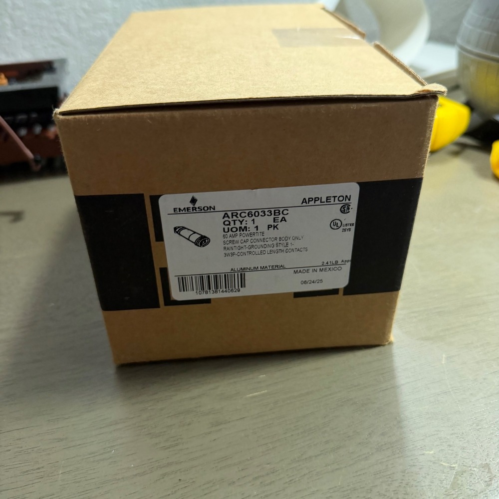 Appleton ARC6033BC 60 Amp Powertite‎ Connector Body Aluminum Raintight Emerson